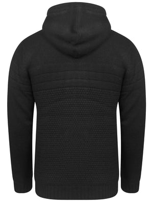 Macedonia Sherpa Lined Knitted Cardigan in Black - Dissident