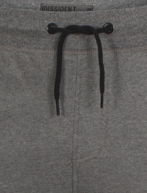 Men's mesh detail pockets grey sweat shorts - Dissident