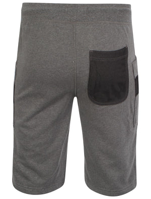 Men's mesh detail pockets grey sweat shorts - Dissident