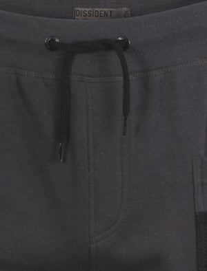 Men's mesh detail pockets blue sweat shorts - Dissident