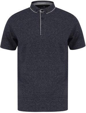Mayplace 2 Fleck Stripe Cotton Jersey Polo Shirt In Navy - Dissident