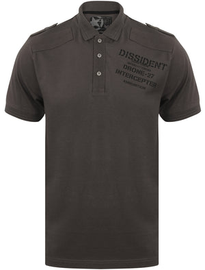 Militant Jersey Polo Shirt in Raven Grey - Dissident