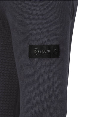 Miller Cable Knit Jumper with Pocket in Ebony - Dissident