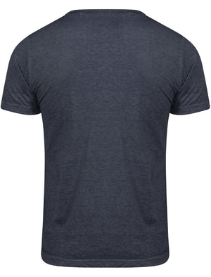 Newburn Motif Burnout T-Shirt in Slate Blue - Dissident