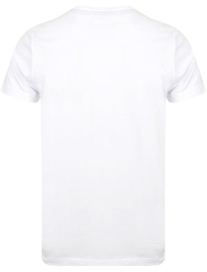 NY High Motif Cotton Crew Neck T-Shirt In Optic White - Dissident