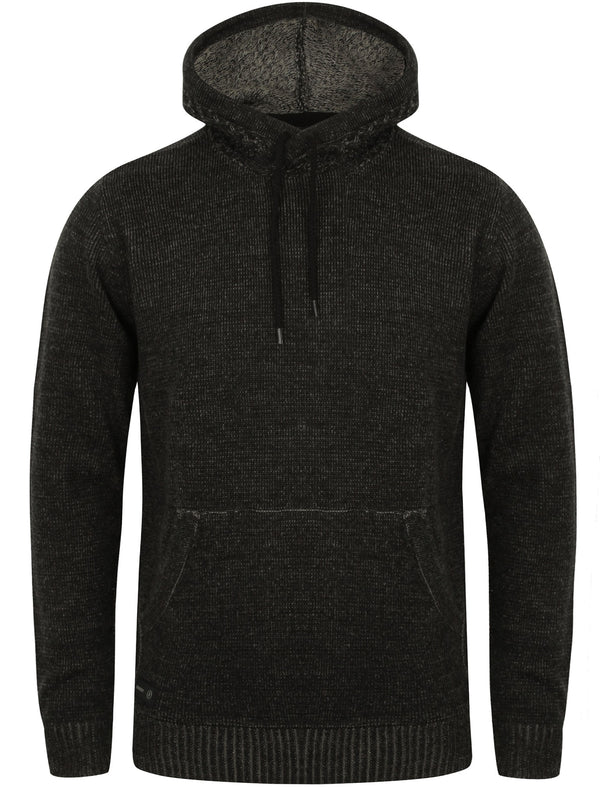 Orchestra Knitted Pullover Hoodie in Black - Dissident