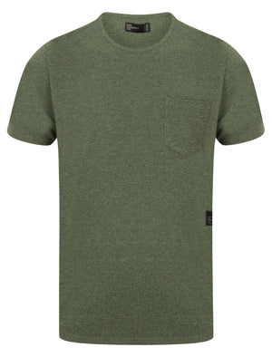 Pablo Crew Neck T-Shirt with Micro Pique Texture in Thyme - Dissident