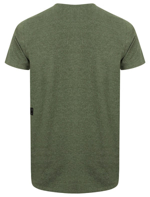 Pablo Crew Neck T-Shirt with Micro Pique Texture in Thyme - Dissident