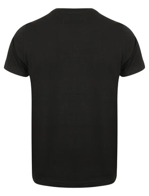 Platform Motif Print Cotton T-Shirt In Jet Black - Dissident