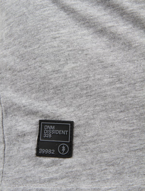 Prism Motif Cotton T-Shirt in Light Grey Marl - Dissident