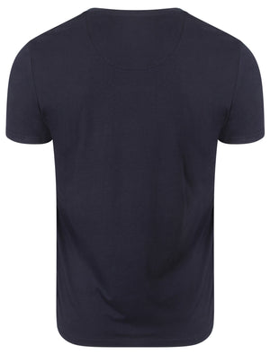 Prism Motif Cotton T-Shirt in True Navy - Dissident