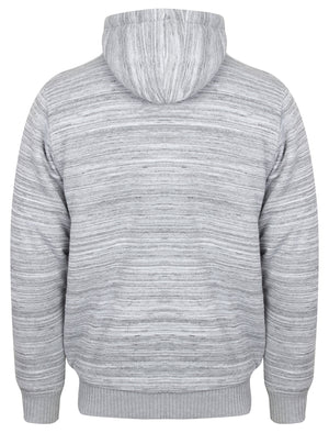 Ribber Borg Lined Zip Through Hoodie In Grey Spacedye - Dissident