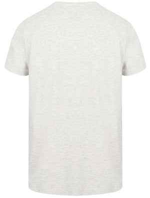 Roadie Motif Print Cotton Jersey T-Shirt In Heather Grey Marl - Dissident
