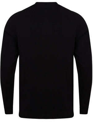 Rohe Crew Neck Knitted Jumper in Black - Dissident