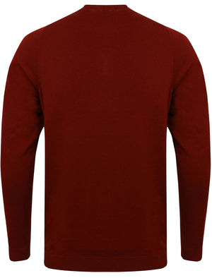 Rohe Crew Neck Knitted Jumper in Oxblood - Dissident