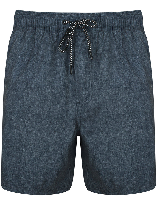 Rosario Swim Shorts In Blue Marl Effect - Dissident