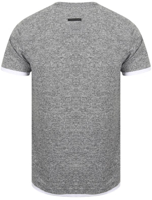 Sam Soft Melange Top With Mock T-Shirt Insert In Grey Grindle - Dissident