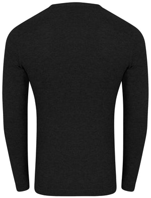 Scout Crew Neck Knitted Jumper in Black - Dissident