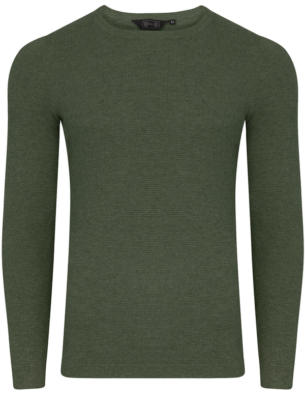 Scout Crew Neck Knitted Jumper in Khaki - Dissident