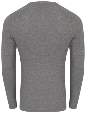Scout Crew Neck Knitted Jumper in Mid Grey Marl - Dissident