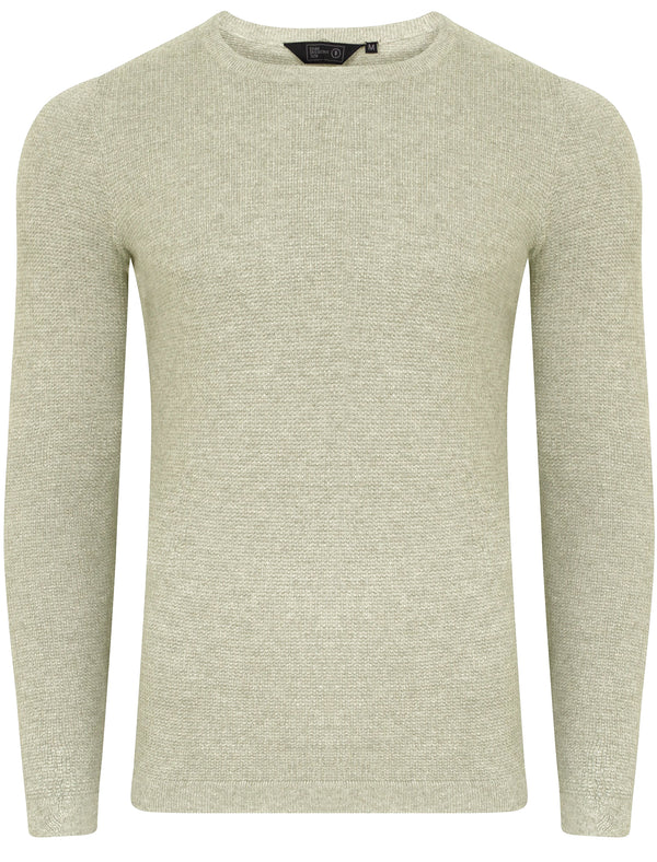 Scout Crew Neck Knitted Jumper in Oatgrey Marl - Dissident