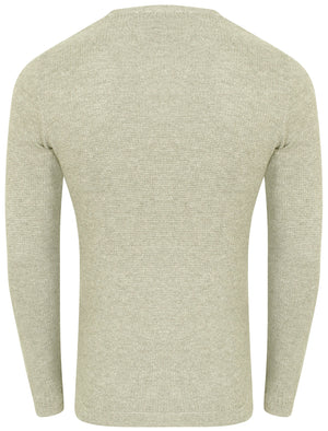 Scout Crew Neck Knitted Jumper in Oatgrey Marl - Dissident