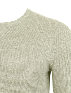 Scout Crew Neck Knitted Jumper in Oatgrey Marl - Dissident