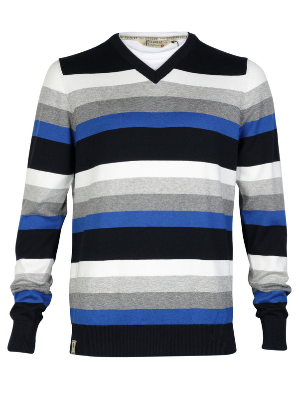 Dissident Segrane striped v neck jumper