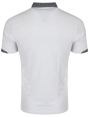 Sewell Gingham Polo Shirt in White - Dissident