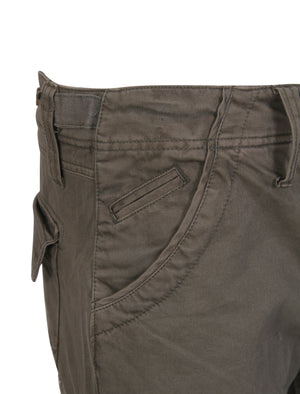 Stallone Cargo Trousers in Dark Khaki - Dissident