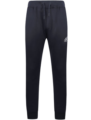 Staten Tricot Cuffed Tracksuit Joggers with Side Panel In Navy - Dissident