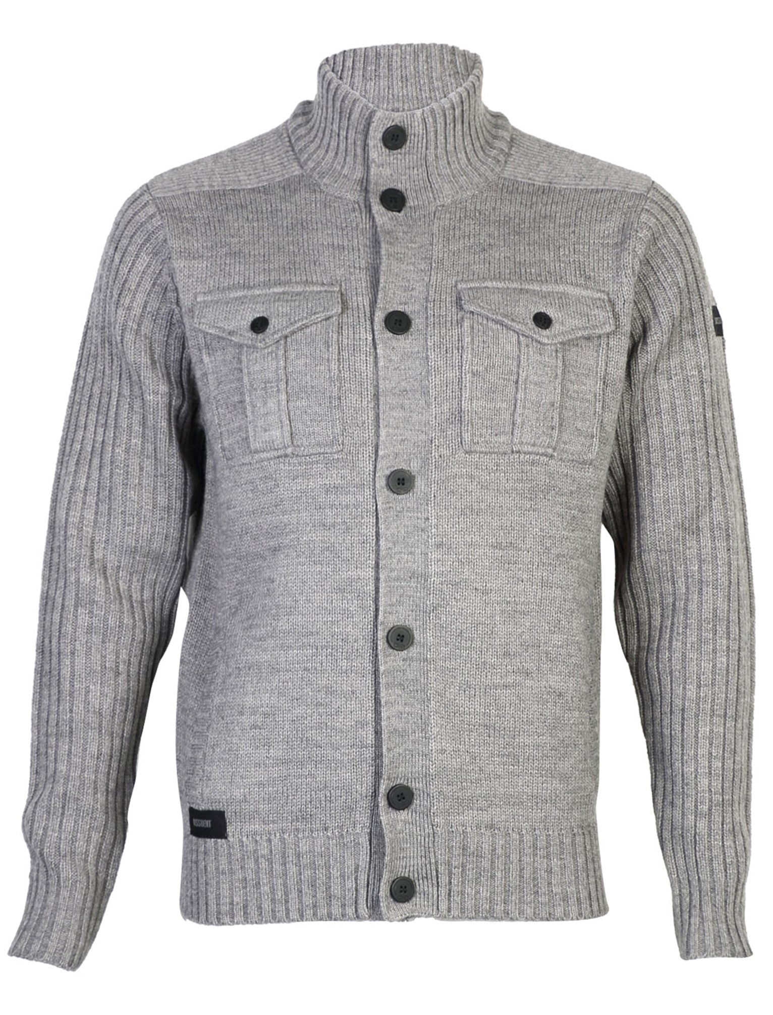 最大90％オフ - 特価 セール Dissident Steven military cardigan jacket in mid grey トップス