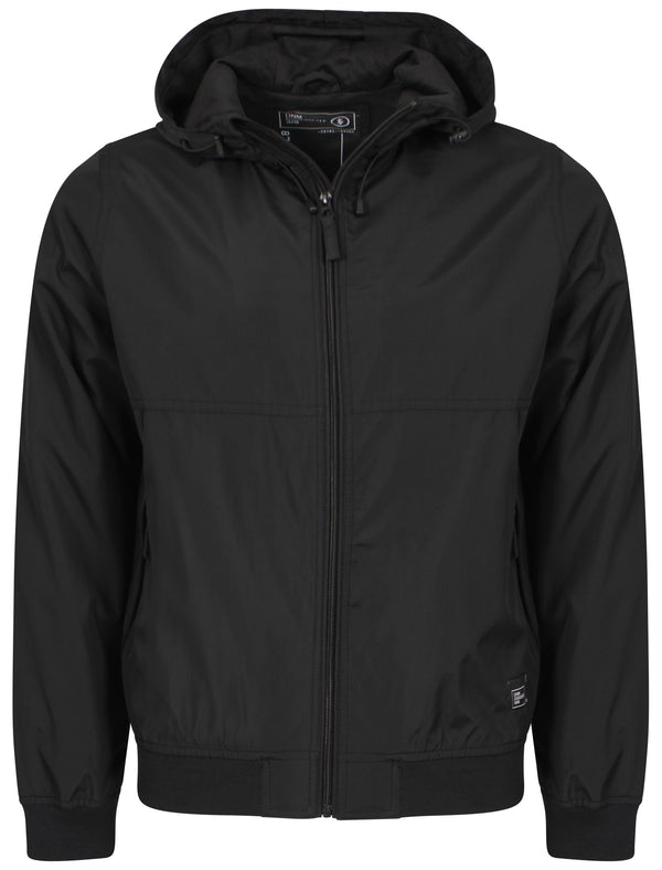 Tapscott Hooded Windbreaker Jacket in Black - Dissident