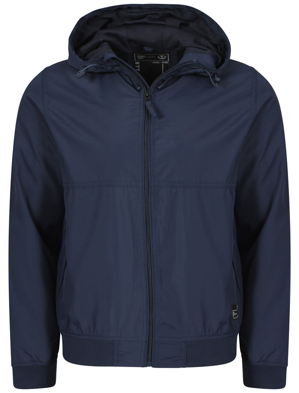 Tapscott Hooded Windbreaker Jacket in Blue - Dissident