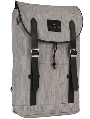 Thompson River Drawstring Canvas Backpack In Grey - Dissident
