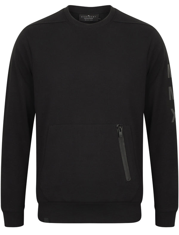 Tomo Lined Sweatshirt with Kangaroo Pocket In Black - Dissident