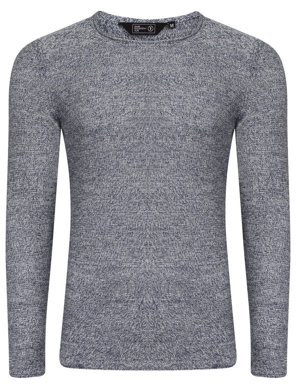 Transmission Stitch Texture Jumper in Dark Denim Twist - Dissident
