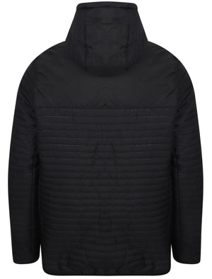 Tynemouth Embossed Quilted Puffer Jacket in Black - Dissident