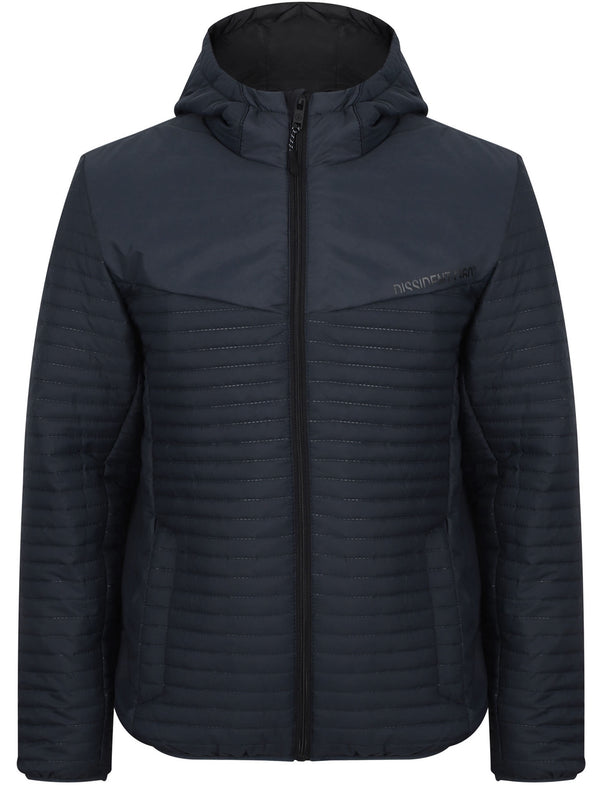 Tynemouth Embossed Quilted Puffer Jacket in Turbulence Blue - Dissident