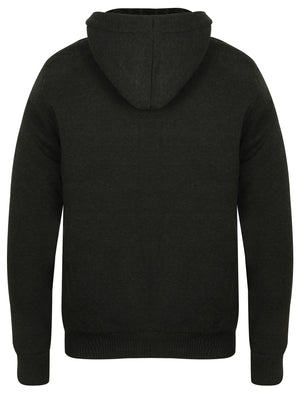 Vadim Zip Through Hoodie with Borg Lining in Charcoal Marl - Dissident