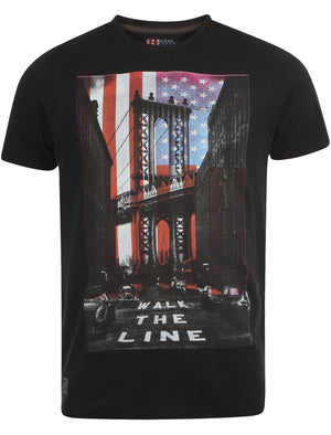 Dissident Walk The Line T-Shirt in Black