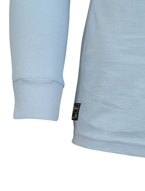 Mock T-Shirt Insert Long Sleeve T-Shirt in Cerulean Blue - Dissident