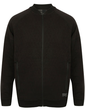 Woden Diamond Quilted Cotton Baseball Jacket in Black - Dissident