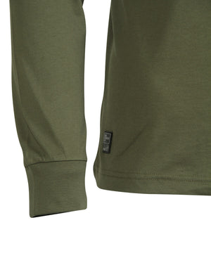Yeepoc Mock T-Shirt Insert Long Sleeve Top in Amazon Khaki - Dissident