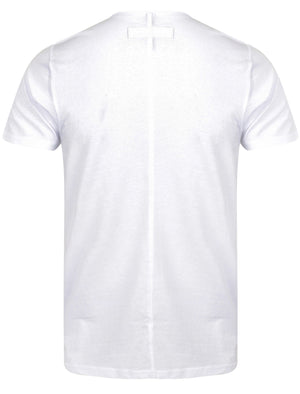 Yone Henley Neck Cotton T-Shirt with Pocket In Optic White - Dissident