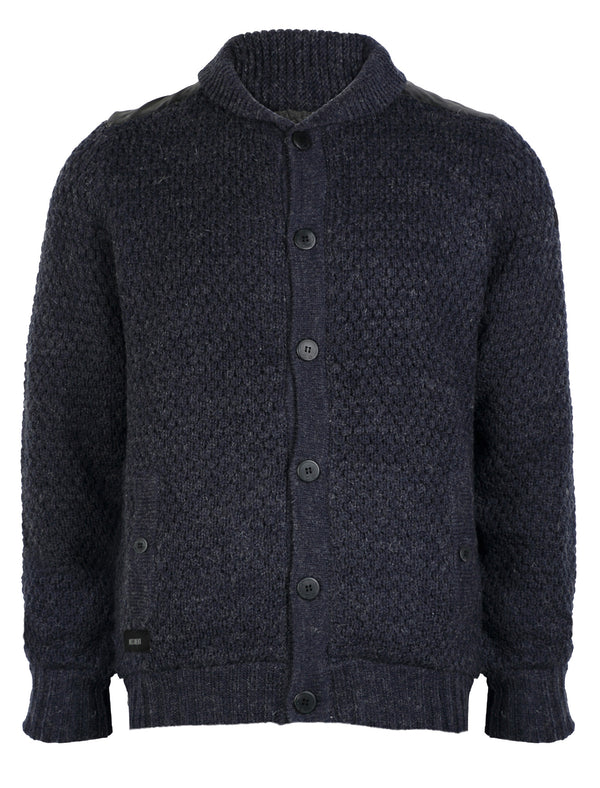 Dissident Zaine wool blend cardigan in Dark Denim