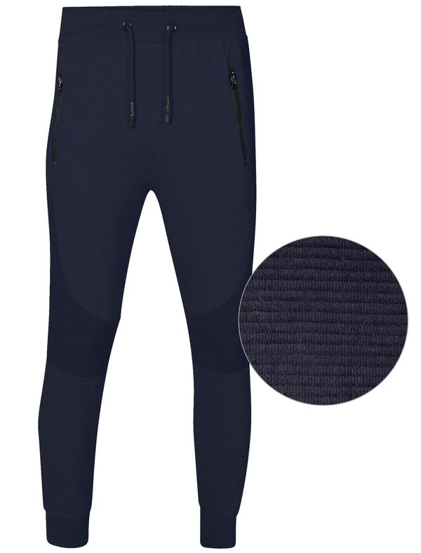 Mens Curtis Qutory Panel Joggers in Navy