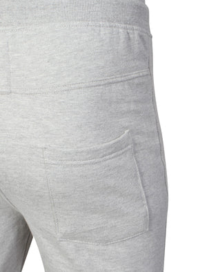 Mens Curtis Qutory Panel Joggers in Grey Marl