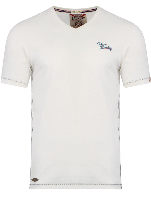 Essential V-neck T-shirt in Optic White - Tokyo Laundry