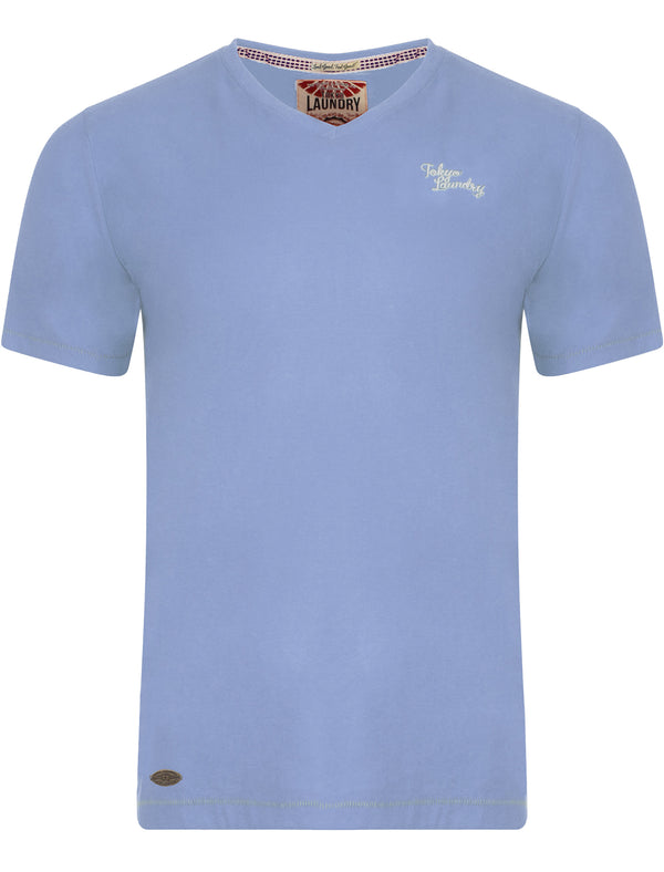 Essential V-neck T-shirt in Placid Blue - Tokyo Laundry